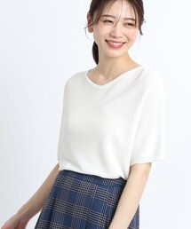 ◆【SALE／着痩せ効果有！／WEB限定カラーあり／洗える】ドライタッチVネックニット