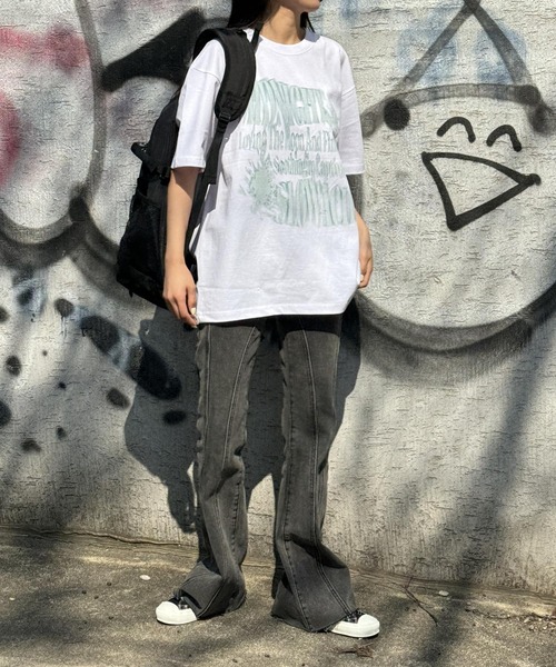 SLOWACID（スローアシッド）の「【UNISEX】SLOW ACID／OPTICAL T 2118248（Tシャツ/カットソー・レディース・ネイビー/ホワイト/ブラック・MEDIUM/SMALL/LARGE）」の6枚目の写真