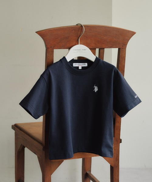 U.S. POLO ASSN.（ユーエスポロアッスン）の「【WEB限定】【KIDS】【U.S. POLO ASSN】刺繍ロゴTee（Tシャツ/カットソー・キッズ・アイボリー/ネイビー・100/120/140/150）」の2枚目の写真