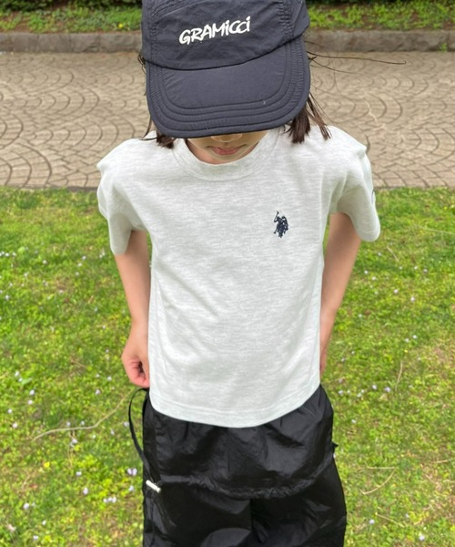 U.S. POLO ASSN.（ユーエスポロアッスン）の「【WEB限定】【KIDS】【U.S. POLO ASSN】刺繍ロゴTee（Tシャツ/カットソー・キッズ・アイボリー/ネイビー・100/120/140/150）」の14枚目の写真