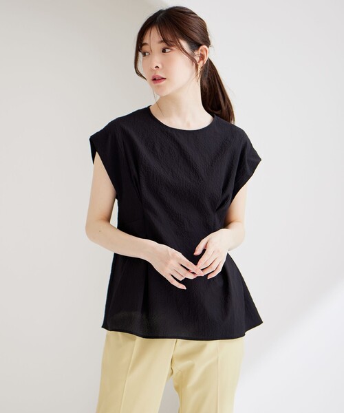 ANY SIS（エニィスィス）の「【洗える】カラミタンブラータック ブラウス（シャツ/ブラウス・レディース・スカイブルー系/ホワイト系/ブラック系・2）」の2枚目の写真