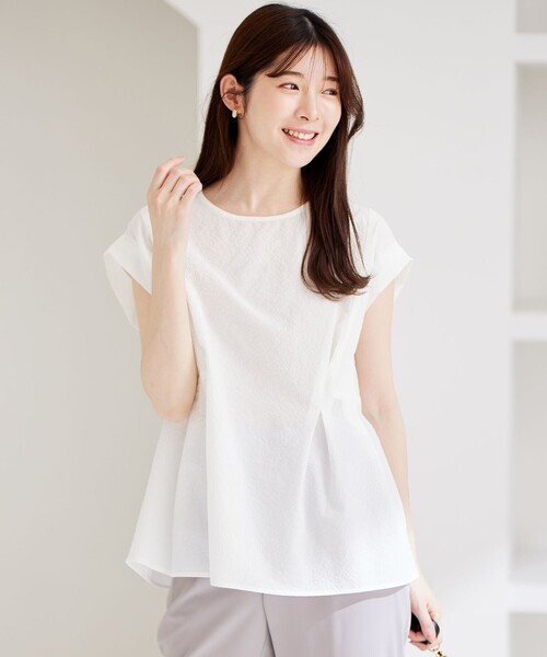 ANY SIS（エニィスィス）の「【洗える】カラミタンブラータック ブラウス（シャツ/ブラウス・レディース・スカイブルー系/ホワイト系/ブラック系・2）」の6枚目の写真