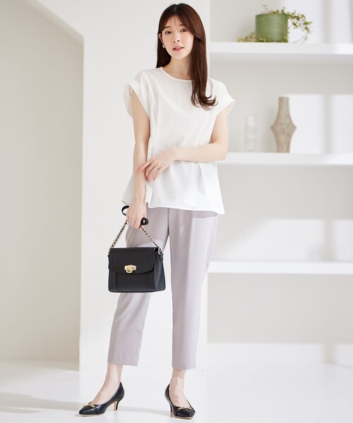 ANY SIS（エニィスィス）の「【洗える】カラミタンブラータック ブラウス（シャツ/ブラウス・レディース・スカイブルー系/ホワイト系/ブラック系・2）」の8枚目の写真