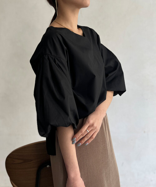 Chez toi(シェトワ)の「袖バルーンブラウス(シャツ/ブラウス・レディース・ライム/ブラック/ブルー/ブラック系その他・FREE)」の10枚目の写真