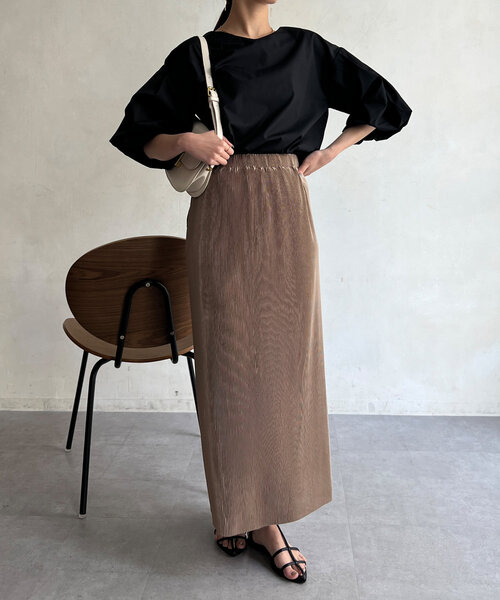 Chez toi(シェトワ)の「袖バルーンブラウス(シャツ/ブラウス・レディース・ライム/ブラック/ブルー/ブラック系その他・FREE)」の12枚目の写真