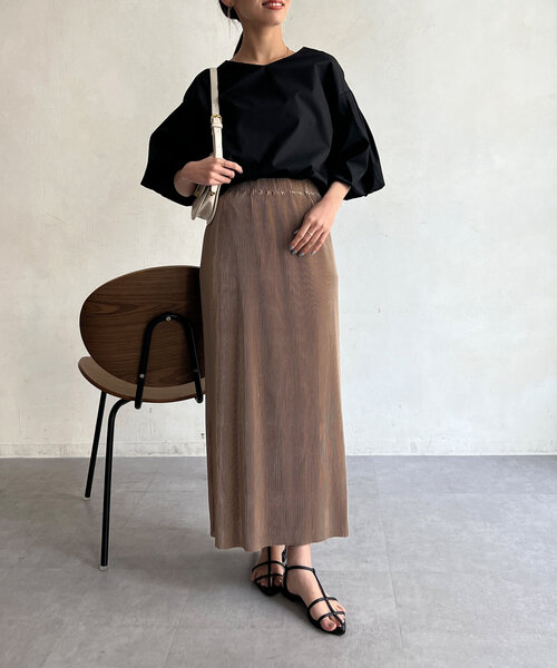 Chez toi(シェトワ)の「袖バルーンブラウス(シャツ/ブラウス・レディース・ライム/ブラック/ブルー/ブラック系その他・FREE)」の13枚目の写真