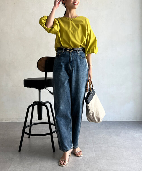 Chez toi(シェトワ)の「袖バルーンブラウス(シャツ/ブラウス・レディース・ライム/ブラック/ブルー/ブラック系その他・FREE)」の15枚目の写真