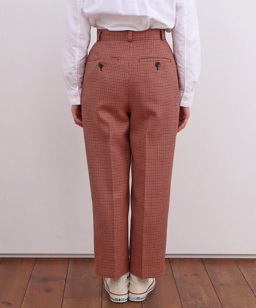 CHILD WOMAN(チャイルドウーマン)の「2/30グミ加工 レトロ千鳥柄 パンツ(その他パンツ・レディース・レッド・38/36)」の20枚目の写真