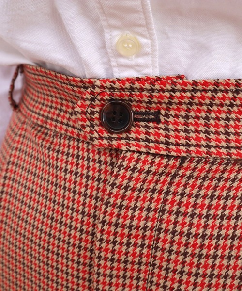 CHILD WOMAN(チャイルドウーマン)の「2/30グミ加工 レトロ千鳥柄 パンツ(その他パンツ・レディース・レッド・38/36)」の22枚目の写真