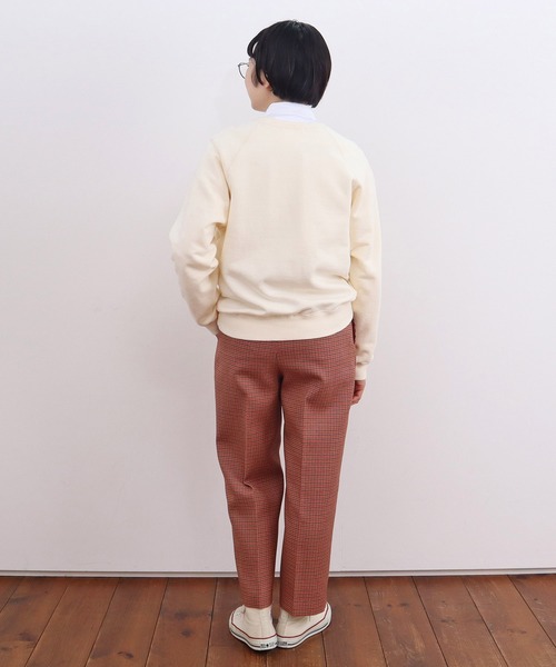 CHILD WOMAN(チャイルドウーマン)の「2/30グミ加工 レトロ千鳥柄 パンツ(その他パンツ・レディース・レッド・38/36)」の13枚目の写真