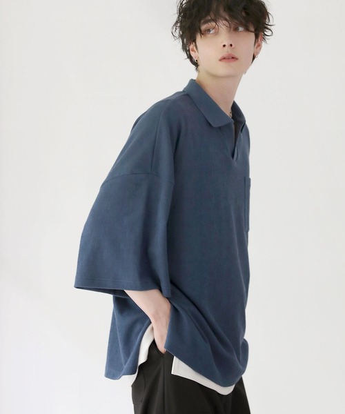 ERL ストライプスリーブ ポロシャツ M ERL ストライプスリーブ ポロシャツ | ブラック | FARFETCH JP