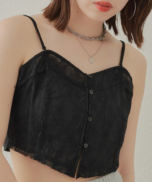 Chico(チコ)の「コンパクトランジェリーデザインキャミ(シャツ/ブラウス・レディース・ホワイト/ブラック/グレー・FREE)」の18枚目の写真
