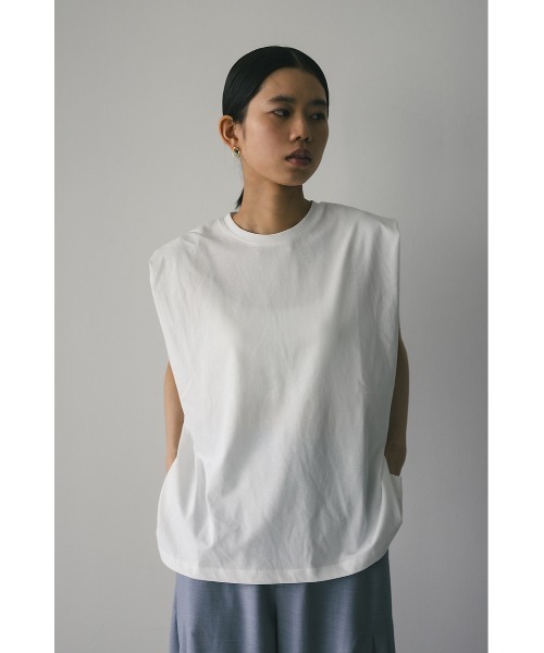 STYLEMIXER（スタイルミキサー）の「ショルダータックタンク（タンクトップ・レディース・ホワイト/ピンク/チャコールグレー/ブラック・FREE）」の6枚目の写真