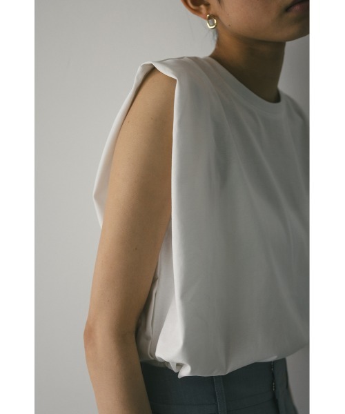 STYLEMIXER（スタイルミキサー）の「ショルダータックタンク（タンクトップ・レディース・ホワイト/ピンク/チャコールグレー/ブラック・FREE）」の11枚目の写真