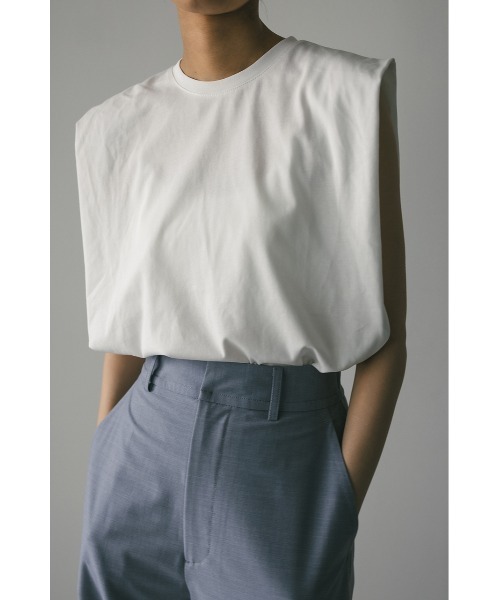 STYLEMIXER（スタイルミキサー）の「ショルダータックタンク（タンクトップ・レディース・ホワイト/ピンク/チャコールグレー/ブラック・FREE）」の12枚目の写真