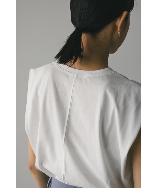 STYLEMIXER（スタイルミキサー）の「ショルダータックタンク（タンクトップ・レディース・ホワイト/ピンク/チャコールグレー/ブラック・FREE）」の14枚目の写真