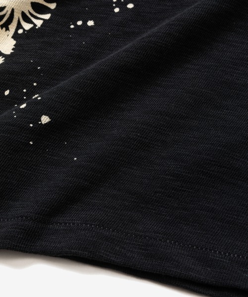 rehacer(レアセル)の「rehacer. : Drip Slub Yarn CS / ドリップ スラブ ヤーン カットソー(Tシャツ/カットソー・メンズ・ネイビー/ブラック・SMALL/MEDIUM/LARGE)」の3枚目の写真