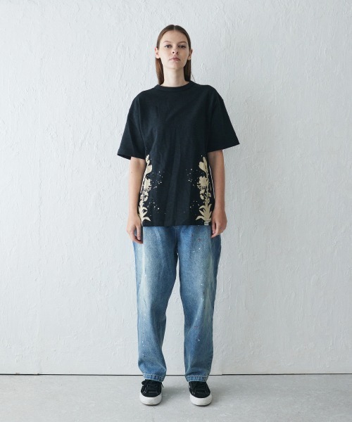 rehacer(レアセル)の「rehacer. : Drip Slub Yarn CS / ドリップ スラブ ヤーン カットソー(Tシャツ/カットソー・メンズ・ネイビー/ブラック・SMALL/MEDIUM/LARGE)」の9枚目の写真