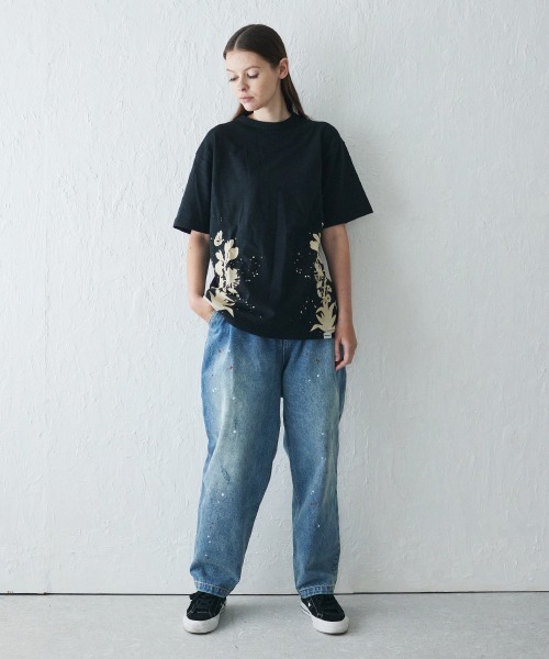 rehacer(レアセル)の「rehacer. : Drip Slub Yarn CS / ドリップ スラブ ヤーン カットソー(Tシャツ/カットソー・メンズ・ネイビー/ブラック・SMALL/MEDIUM/LARGE)」の13枚目の写真
