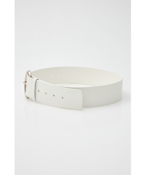 SLY（スライ）の「ELLIPSE BUCKLE WIDE BELT エリプス バックル ワイド ベルト（ベルト・レディース・ホワイト/ブラック・FREE）」の4枚目の写真