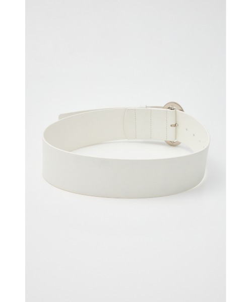 SLY（スライ）の「ELLIPSE BUCKLE WIDE BELT エリプス バックル ワイド ベルト（ベルト・レディース・ホワイト/ブラック・FREE）」の5枚目の写真