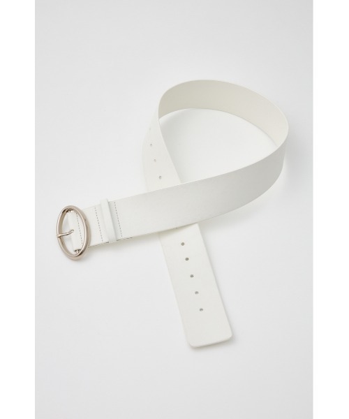 SLY（スライ）の「ELLIPSE BUCKLE WIDE BELT エリプス バックル ワイド ベルト（ベルト・レディース・ホワイト/ブラック・FREE）」の7枚目の写真