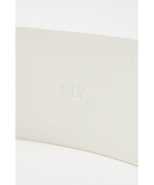 SLY（スライ）の「ELLIPSE BUCKLE WIDE BELT エリプス バックル ワイド ベルト（ベルト・レディース・ホワイト/ブラック・FREE）」の9枚目の写真