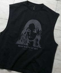 HALHAM（ハルハム）の「ヴィンテージライク ノースリーブ プリントTシャツ【IR】 レディース メンズ（Tシャツ/カットソー）」