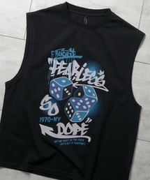 HALHAM（ハルハム）の「ヴィンテージライク ノースリーブ プリントTシャツ【IR】 レディース メンズ（Tシャツ/カットソー）」