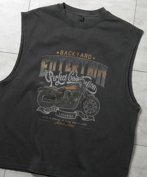 おしゃれスタ(オシャレスタ)の「ヴィンテージライク ノースリーブ プリントTシャツ【IR】 オーバーサイズ メンズ レディース(Tシャツ/カットソー・メンズ・ブラウン系その他2/ブラック系その他/モカ/ブラック系その他2/ブラウン系その他/ブラック/ブラック系その他3/ブラウン系その他4/ブラック系その他4/ブラウン系その他3/ブラック系その他5/ブラック系その他6/その他1/その他/その他4/ブラック系2/その他7/ブラック系1/ブラック系3/その他8/ブラック系その他7/その他2/その他3/ブラック系/その他5・XL/L/M/S)」の9枚目の写真