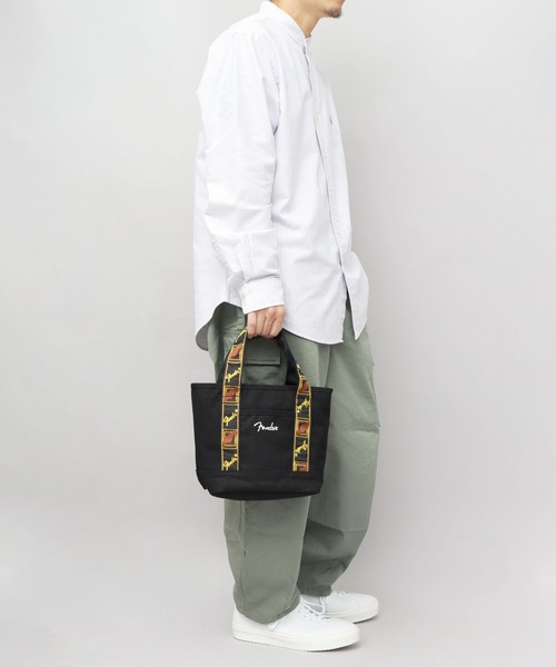 Fender(フェンダー)の「ヘビーキャンバス ハンドトートバッグ モノグラムストラップ(トートバッグ・メンズ・ホワイト/ブラック・FREE)」の11枚目の写真