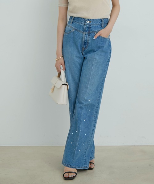 VIS(ビス)の「ホットフィットフレアデニム(デニムパンツ・レディース・ブラック系その他/ブルー系その他4・M/S)」の1枚目の写真