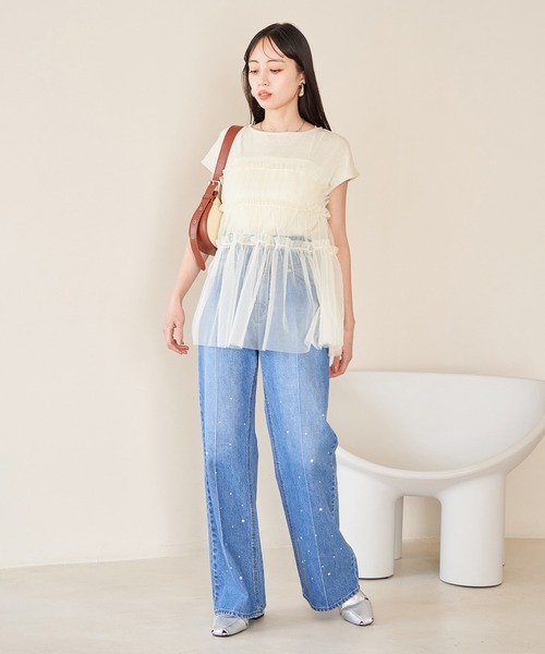 VIS(ビス)の「ホットフィットフレアデニム(デニムパンツ・レディース・ブラック系その他/ブルー系その他4・M/S)」の14枚目の写真