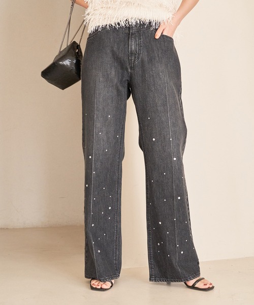 VIS(ビス)の「ホットフィットフレアデニム(デニムパンツ・レディース・ブラック系その他/ブルー系その他4・M/S)」の3枚目の写真