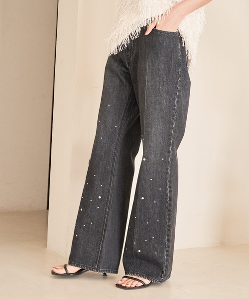 VIS(ビス)の「ホットフィットフレアデニム(デニムパンツ・レディース・ブラック系その他/ブルー系その他4・M/S)」の4枚目の写真