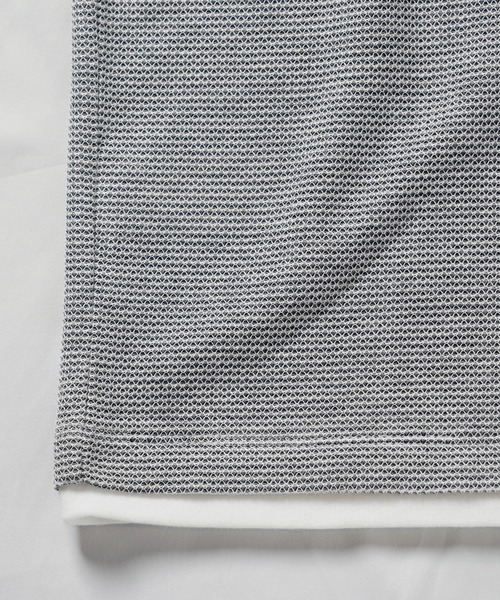 UNION STATION（ユニオンステーション）の「ハニカムボーダーフェイクレイヤードTシャツ（Tシャツ/カットソー・メンズ・ブラック/ホワイト×ブラック/ホワイト×ネイビー・M/LL/L）」の14枚目の写真