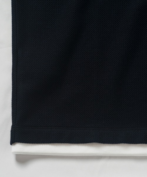 UNION STATION（ユニオンステーション）の「ハニカムボーダーフェイクレイヤードTシャツ（Tシャツ/カットソー・メンズ・ブラック/ホワイト×ブラック/ホワイト×ネイビー・M/LL/L）」の10枚目の写真