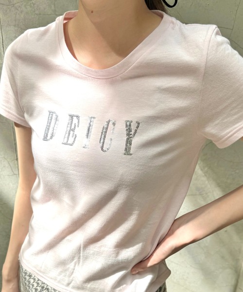 DEICY(デイシー)の「DEICYスパンコールTシャツ(Tシャツ/カットソー・レディース・ベビーピンク・FREE)」の7枚目の写真