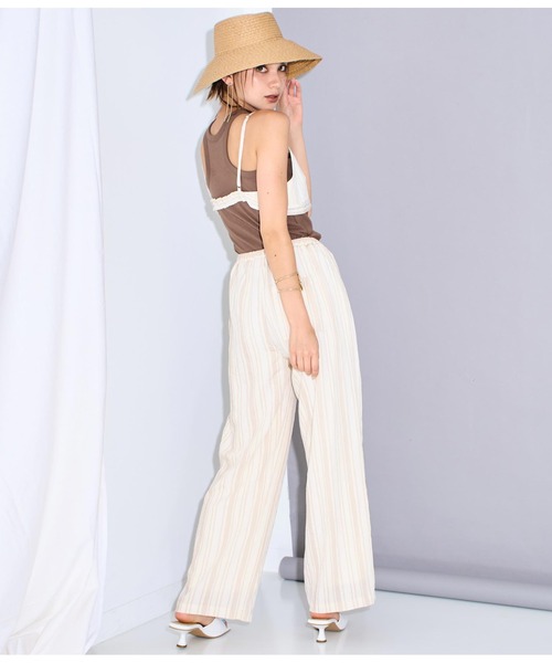 Settimissimo（セッティミッシモ）の「マルチストライプビスチェ（キャミソール・レディース・アイボリー/ブラック・FREE）」の13枚目の写真