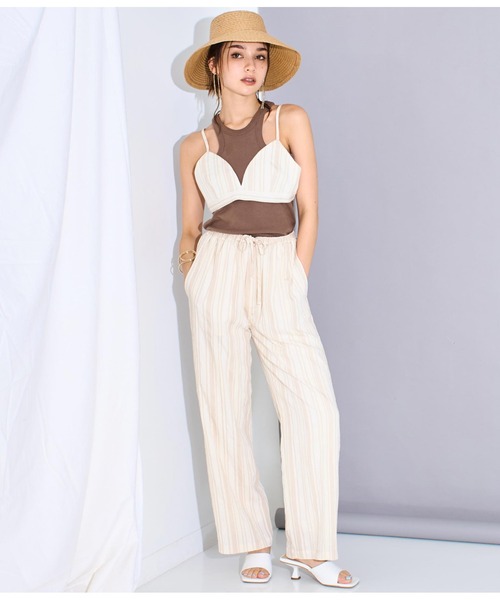 Settimissimo（セッティミッシモ）の「マルチストライプビスチェ（キャミソール・レディース・アイボリー/ブラック・FREE）」の14枚目の写真