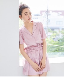 ジェラピケ　ストロベリーワンポイントTシャツ＆ストロベリー柄サテンショートパンツ ジェラピケ ストロベリーワンポイントTシャツ＆ストロベリー柄