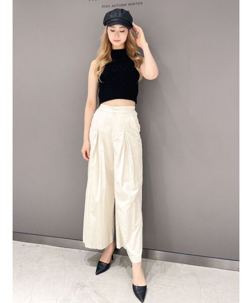 GYDA(ジェイダ)の「NOUSノースリケーブルニットトップス(ニット/セーター・レディース・ブラック/オフホワイト/マスタード・FREE)」の18枚目の写真
