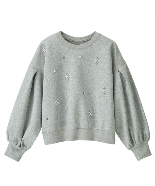 RANAN（ラナン）の「ポンチ素材ビジュースウェット（スウェット・レディース・ホワイト/ライトグレー/ブラック・L/LL/M）」の7枚目の写真