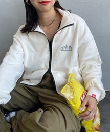 Manhattan Portage | [MANHATTAN PORTAGE/マンハッタンポーテージ] 別注 ワンポイントロゴ刺繍 ショート丈スウェットトラックジャケット(スウェット)