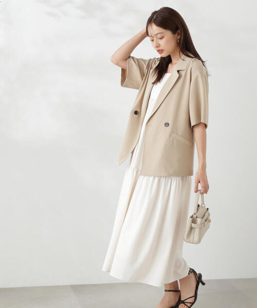 【セール】ハーフスリーブテーラードジャケット / 1214250500（テーラードジャケット）｜PROPORTION BODY DRESSING（プロポーションボディドレッシング）