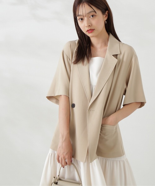 【セール】ハーフスリーブテーラードジャケット / 1214250500（テーラードジャケット）｜PROPORTION BODY DRESSING（プロポーションボディドレッシング）