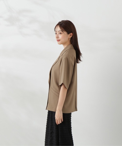 PROPORTION BODY DRESSING(プロポーションボディドレッシング)の「ハーフスリーブテーラードジャケット / 1214250500(テーラードジャケット・レディース・ベージュ/ブラウン・SMALL/MEDIUM)」の4枚目の写真