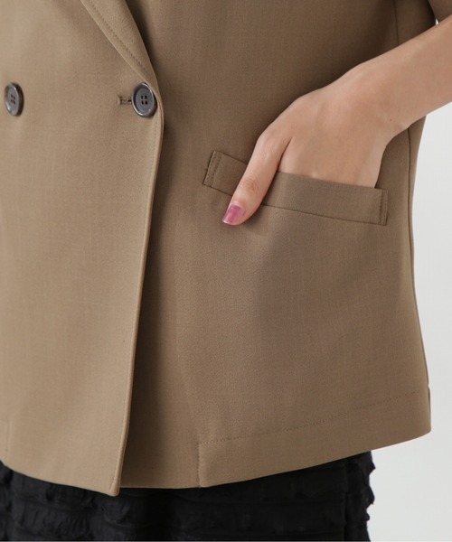 PROPORTION BODY DRESSING(プロポーションボディドレッシング)の「ハーフスリーブテーラードジャケット / 1214250500(テーラードジャケット・レディース・ベージュ/ブラウン・SMALL/MEDIUM)」の7枚目の写真