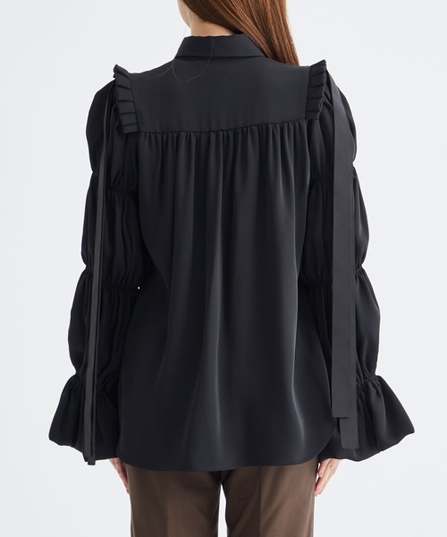 HAENGNAE✴︎美品おもちブラウス  おもちブラウス/ Black HAENGNAE/ヘンネ】OMOCHI BLOUSE/ショルダーギャザーブラウス