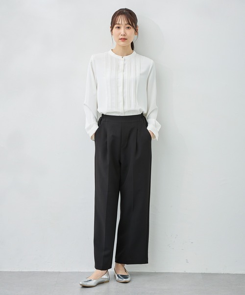 Honeys(ハニーズ)の「【ストレッチ/ウォッシャブル/イージーケア】美ージーストレートパンツ(股下65cm)(スラックス・レディース・ブラック/モカ/ネイビー/ダークオレンジ/チャコールグレー・L/M/S/SS/3L/LL)」の6枚目の写真